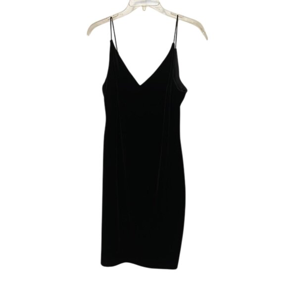 B. Smart Black Velvet Slip Dress Womens Size Extra Large Party Holiday Stretch - Picture 1 of 12